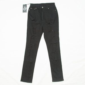 Fashion Nova BOB distressed jeans 15 16 destroyed